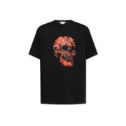 Casual Katoenen T-shirt Alexander McQueen , Black , Heren