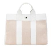 Pre-owned Canvas handbags Hermès Vintage , White , Dames