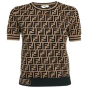 Pre-owned Knit tops Fendi Vintage , Brown , Dames