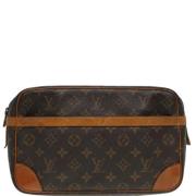 Pre-owned Canvas clutches Louis Vuitton Vintage , Brown , Dames