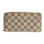 Pre-owned Canvas wallets Louis Vuitton Vintage , Beige , Dames