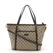 Pre-owned Canvas gucci-bags Gucci Vintage , Beige , Dames