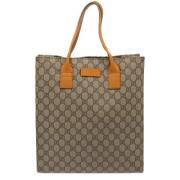 Pre-owned Canvas totes Gucci Vintage , Beige , Dames