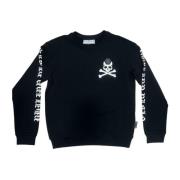 Zwarte Katoenen Sweatshirt met Gedrukte Schedel Philipp Plein , Black ...