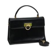 Pre-owned Leather handbags Salvatore Ferragamo Pre-owned , Black , Dam...