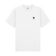 Hart Logo T-shirt Wit Katoen Mannen Arte Antwerp , White , Heren