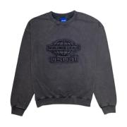 Grijze Polyester Crewneck Sweatshirt Usual , Gray , Heren