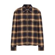 Geruite shirt met ritssluiting Joop! , Brown , Heren