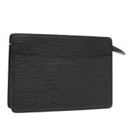 Pre-owned Leather clutches Louis Vuitton Vintage , Black , Dames