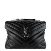 Pre-owned Leather shoulder-bags Yves Saint Laurent Vintage , Black , D...