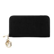 Pre-owned Leather wallets Dior Vintage , Black , Dames