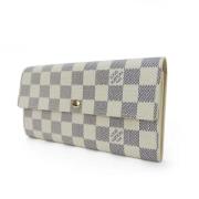 Pre-owned Canvas wallets Louis Vuitton Vintage , White , Dames