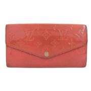 Pre-owned Leather wallets Louis Vuitton Vintage , Pink , Dames