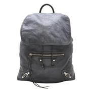 Pre-owned Leather backpacks Balenciaga Vintage , Gray , Heren