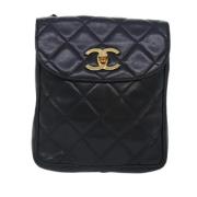 Pre-owned Leather chanel-bags Chanel Vintage , Black , Dames