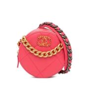 Pre-owned Leather chanel-bags Chanel Vintage , Pink , Dames