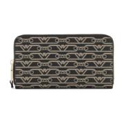 Portemonnee met ritssluiting en monogramlogo Emporio Armani , Black , ...