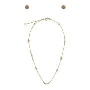 Set: oorbellen en ketting Tory Burch , Yellow , Dames