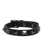 Pre-owned Leather bracelets Valentino Vintage , Black , Dames