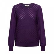 Paarse Gebreide Trui met 3D-structuur &Co Woman , Purple , Dames