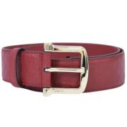 Pre-owned Leather belts Gucci Vintage , Red , Dames