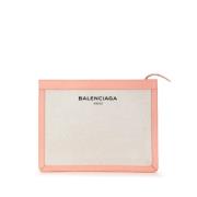 Pre-owned Canvas clutches Balenciaga Vintage , Beige , Dames