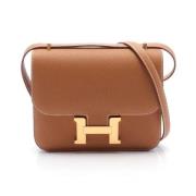 Pre-owned Leather crossbody-bags Hermès Vintage , Brown , Dames