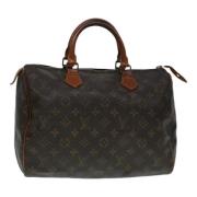 Pre-owned Canvas handbags Louis Vuitton Vintage , Brown , Dames