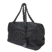 Pre-owned Leather handbags Chanel Vintage , Black , Dames