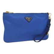 Pre-owned Canvas clutches Prada Vintage , Blue , Dames