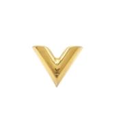 Pre-owned Metal earrings Louis Vuitton Vintage , Yellow , Dames