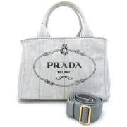 Pre-owned Canvas totes Prada Vintage , Gray , Dames