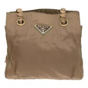 Pre-owned Fabric prada-bags Prada Vintage , Beige , Dames