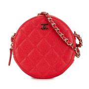 Pre-owned Leather crossbody-bags Chanel Vintage , Red , Dames