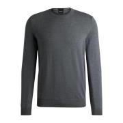 Wol Crew Neck Sweater Boss , Gray , Heren