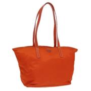 Pre-owned Leather totes Prada Vintage , Orange , Dames