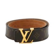 Pre-owned Canvas belts Louis Vuitton Vintage , Brown , Dames