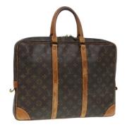 Pre-owned Canvas briefcases Louis Vuitton Vintage , Brown , Dames