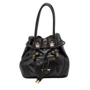 Pre-owned Leather shoulder-bags Salvatore Ferragamo Pre-owned , Black ...