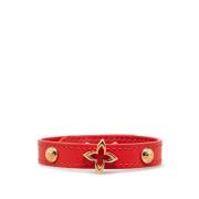 Pre-owned Leather bracelets Louis Vuitton Vintage , Red , Dames