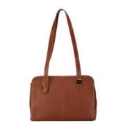 Pre-owned Leather shoulder-bags Burberry Vintage , Brown , Dames