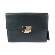 Pre-owned Leather clutches Loewe Pre-owned , Black , Heren