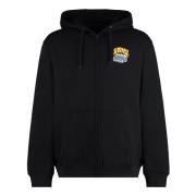 Maxi Print Katoen Zip Hoodie Vans , Black , Heren