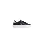 Platte veterschoenen voor dames Calvin Klein Jeans , Black , Dames