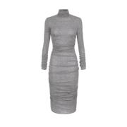 Grijze Melange Wollen Blend Midi Jurk Elisabetta Franchi , Gray , Dame...