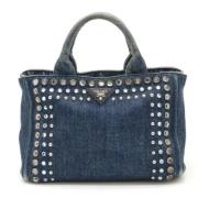 Pre-owned Denim totes Prada Vintage , Blue , Dames