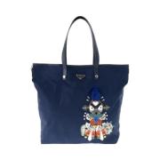 Pre-owned Canvas totes Prada Vintage , Blue , Dames