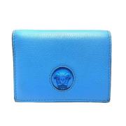 Pre-owned Leather wallets Versace Pre-owned , Blue , Dames