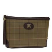 Pre-owned Canvas clutches Burberry Vintage , Brown , Dames