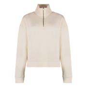 Fox Patch Katoenen Sweatshirt Maison Kitsuné , Beige , Dames